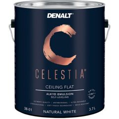 Краска для потолков Denalt Selestia Ceiling Flat 38-01 влагостойкая матовая белая 3,7 л