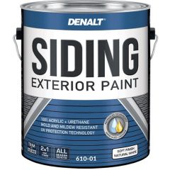 Краска фасадная Denalt Siding Exterior Paint 610-01 платиновый блеск белая 3,7 л