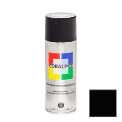 Краска аэрозольная Coralino (Eastbrand) универсальная RAL 9005 черная глянцевая (С19005) 520 мл
