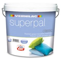 Краска пластиковая Vernilac SuperPal Classic моющаяся бархатисто-матовая белая 0,75 л