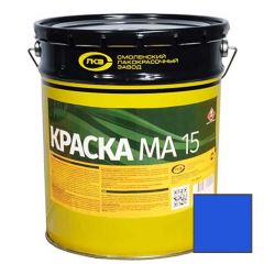 Краска масляная Colorika MA-15 моющаяся для наружных и внутренних работ глянцевая синяя 20 кг