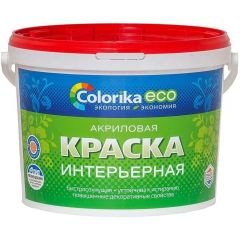 Краска интерьерная акриловая Colorika Eco матовая белая 14 кг