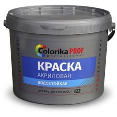 Краска интерьерная акриловая Colorika Prof Professional I22 водостойкая база С 0,9 л