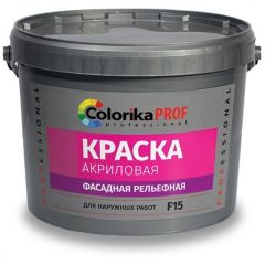 Краска фасадная акриловая Colorika Prof Professional F15 (F152) среднезернистая белая 9 л