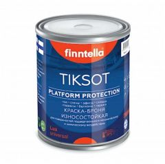 Краска алкдино-уретановая универсальная Finntella Tiksot Platform Protection для пола полуматовая база A 0,9 л
