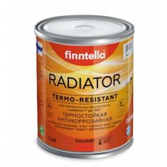 Краска по металлу Finntella Radiator Termo-resistant термостойкая антикоррозийная полуматовая база A 0,9 л