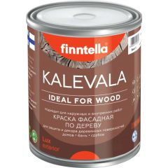 Краска фасадная акриловая Finntella Kalevala Ideal for Wood для дерева с натуральными маслами полуматовая база A 0,9 л