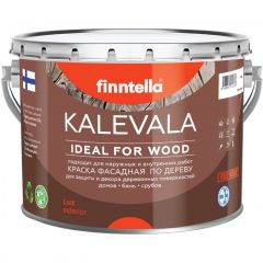 Краска фасадная акриловая Finntella Kalevala Ideal for Wood для дерева с натуральными маслами полуматовая база A 2,7 л