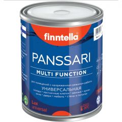 Краска алкидная универсальная Finntella Panssari Multi Function влагостойкая моющаяся полуматовая база A 0,9 л