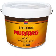 Краска фасадная Spektrum Murfarg база Hvit для наружных и внутренних работ матовая белая 9 л (52242)