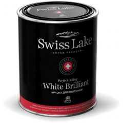 Краска интерьерная для потолков Swiss Lake White Brilliant глубокоматовая 2,7 л