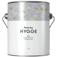 Краска интерьерная для стен и потолков в сухих помещениях Hygge Paint Aster глубокоматовая база A 2,7 л