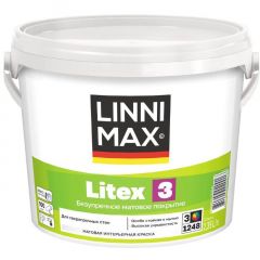 Краска водно-дисперсионная для внутренних работ Linnimax Litex 3 / Литекс 3 База 1 2,5 л