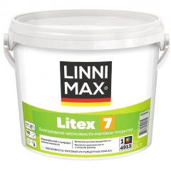Краска водно-дисперсионная для внутренних работ Linnimax Litex 7 / Литекс 7 База 1 2,5 л