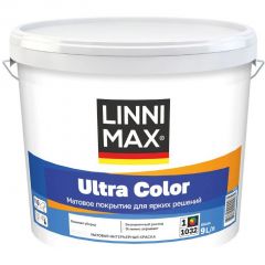 Краска водно-дисперсионная для внутренних работ Linnimax Ultra Color / Ультра Колор База 1, 9 л