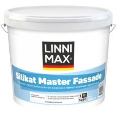 Краска силикатная для наружных работ Linnimax Silikat Master Fassade / Силикат Мастер Фасад База 1 10 л