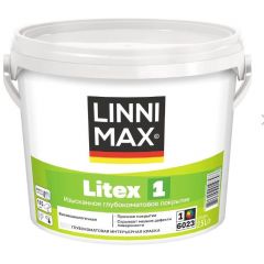 Краска водно-дисперсионная для внутренних работ Linnimax Litex 1 / Литекс 1 База 1 2,5 л