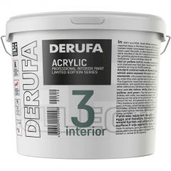 Краска интерьерная Derufa Professional Интерьер-3 (TM) матовая белая База А 0,9 л