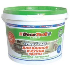 Краска латексная DecoTech для ванной и кухни Eco 3 кг