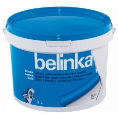 Краска интерьерная Belinka для кухонь и ванных комнат база А белая 5 л