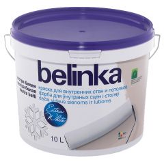 Краска интерьерная Belinka Экстра белая для внутренних стен и потолков 10 л