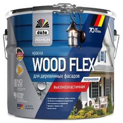 Краска для деревянных фасадов Dufa Premium Woodflex полуматовая белая 2,5 л