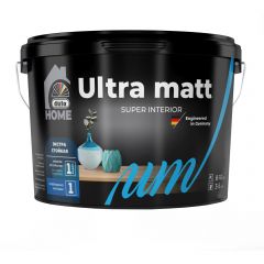 Краска интерьерная для стен и потолков Dufa Home Ultra Matt Super Interior экстра стойкая глубокоматовая база 1 2,5 л
