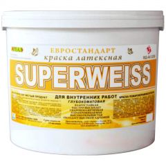 Краска для стен и потолков Ареал+ (Areal+) Premium ВД-АК 0208 LF Superweiss влагостойкая шелковисто-матовая белая (А-042) 14 кг