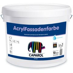 Краска фасадная водно-дисперсионная Caparol AcrylFassadenfarbe матовая белая база 1 10 л