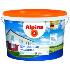 Краска Alpina Долговечная фасадная (Fassadenweiss) водоотталкивающая База А 10 л