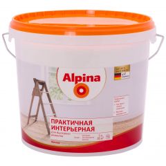 Краска Alpina Практичная интерьерная для быстрого ремонта База А 5 л