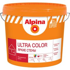 Краска Alpina интерьерная Expert Ultra Color Яркие стены влагостойкая моющаяся матовая база 1 белая 2,5 л