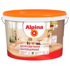 Краска Alpina интерьерная долговечная PL7 (Premiumlatex 7) устойчивая к мытью шелковисто-матовая База А 10 л