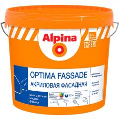 Краска фасадная акриловая Alpina Expert Optima Fassade матовая база 3 бесцветная 2,35 л