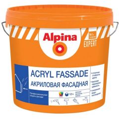 Краска фасадная водно-дисперсионная Alpina Expert Acryl Fassade бесцветная матовая база 3 9,4 л