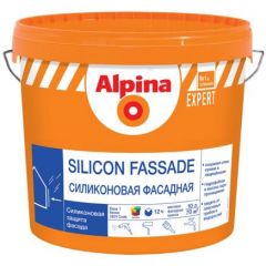Краска фасадная водно-дисперсионная Alpina Expert Silicon Fassade белая матовая база 1 10 л