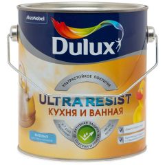 Краска Dulux Ultra Resist для кухни и ванной матовая BW 1 л