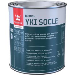 Краска фасадная Tikkurila Yki Socle для цоколей матовая база A 0,9 л
