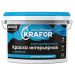 Краска интерьерная водно-дисперсионная акриловая Krafor для сухих помещений матовая супербелая 6,5 кг