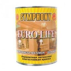 Краска акрилатная латексная Symphony Euro-Life A 0,9 л