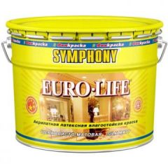 Краска акрилатная латексная Symphony Euro-Life A 9 л