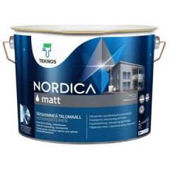 Краска Teknos для домов Nordica Matt РМ3 9 л
