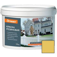 Краска для фасадных и интерьерных работ Оптимист F 310 резиновая матовая топленое молоко 14 кг