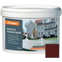 Краска для фасадных и интерьерных работ Оптимист F 310 резиновая матовая вишневая 14 кг