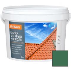 Краска фасадная Оптимист F 304 для крыш и цоколя матовая зеленая 7 кг