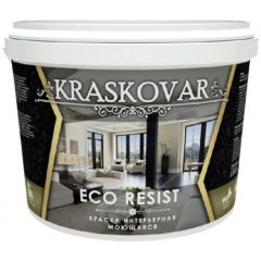 Краска интерьерная Kraskovar Eco Resist влагостойкая, моющаяся База C (1900001589) 9 л