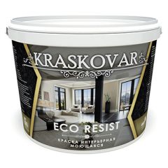 Краска интерьерная Kraskovar Eco Resist влагостойкая, моющаяся База A (1900001349) 5 л