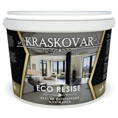 Краска интерьерная Kraskovar Eco Resist влагостойкая, моющаяся База A (1900001350) 9 л