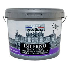 Краска влагозащитная DecoBliss (Декоблисс) Interno водно-дисперсионная матовая база A 9 л