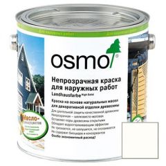 Краска непрозрачная Osmo Landhausfarbe для наружных работ белая (2101) 0,125 л